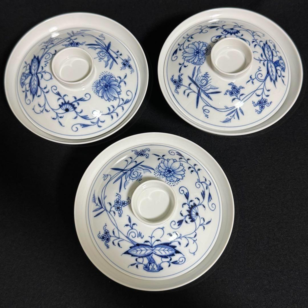 【超希少/未使用】マイセン　ブルーオニオン　蓋付きボウル　丼鉢　どんぶり