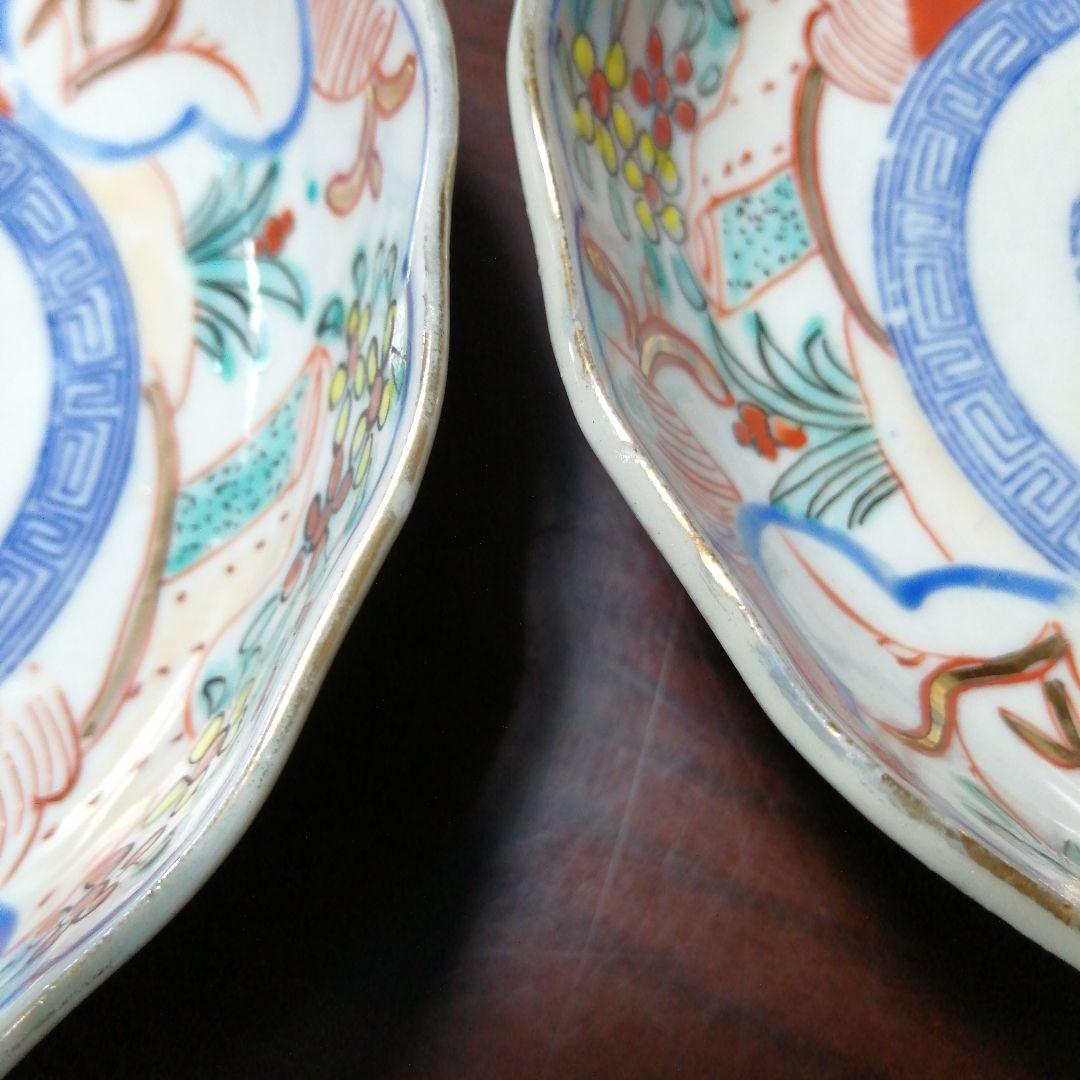 伊万里　錦膾皿　8客　15cm　大正期