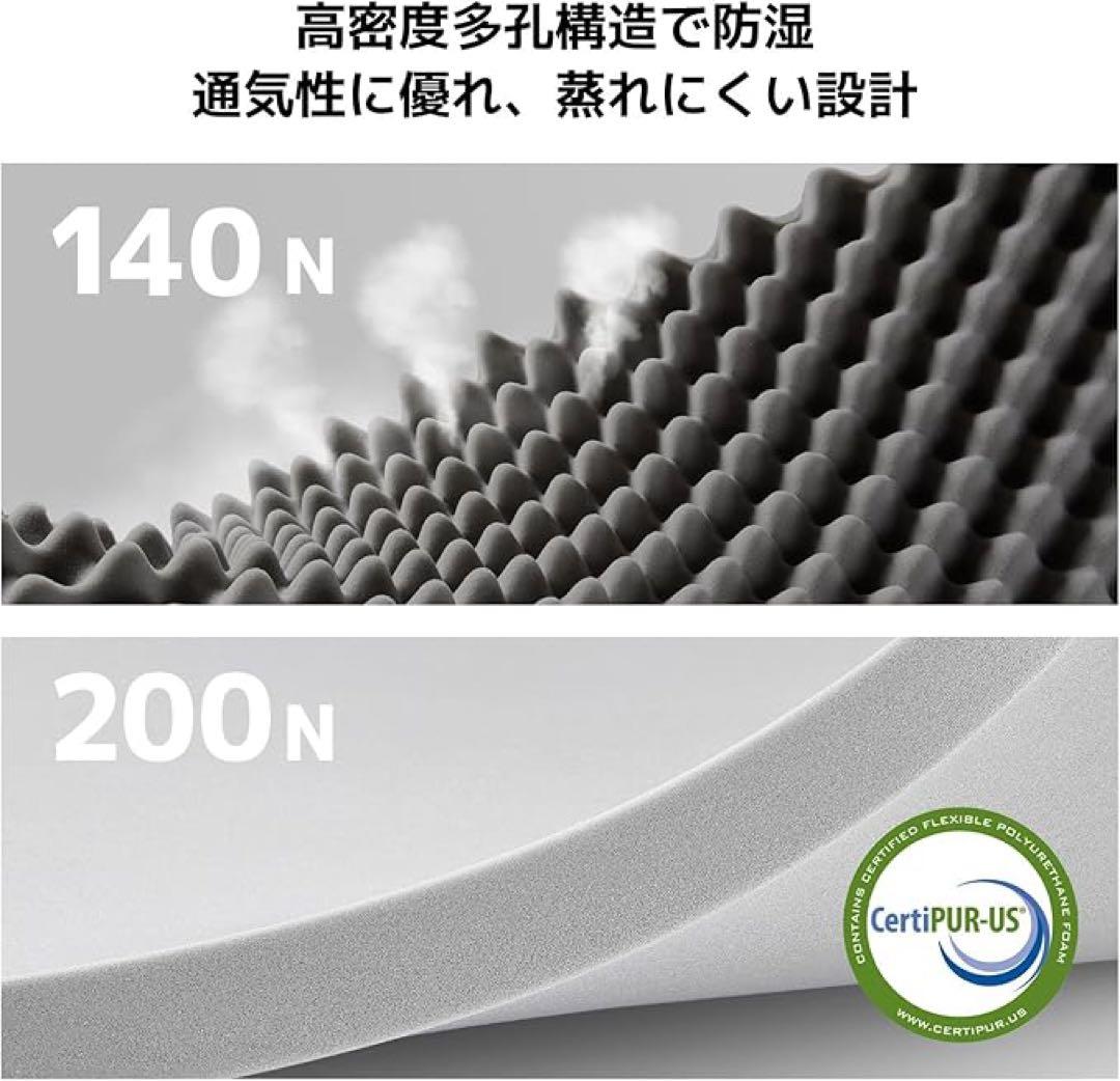 マットレス シングル 折りたたみ 厚さ10cm 二層構造 高反発 硬め