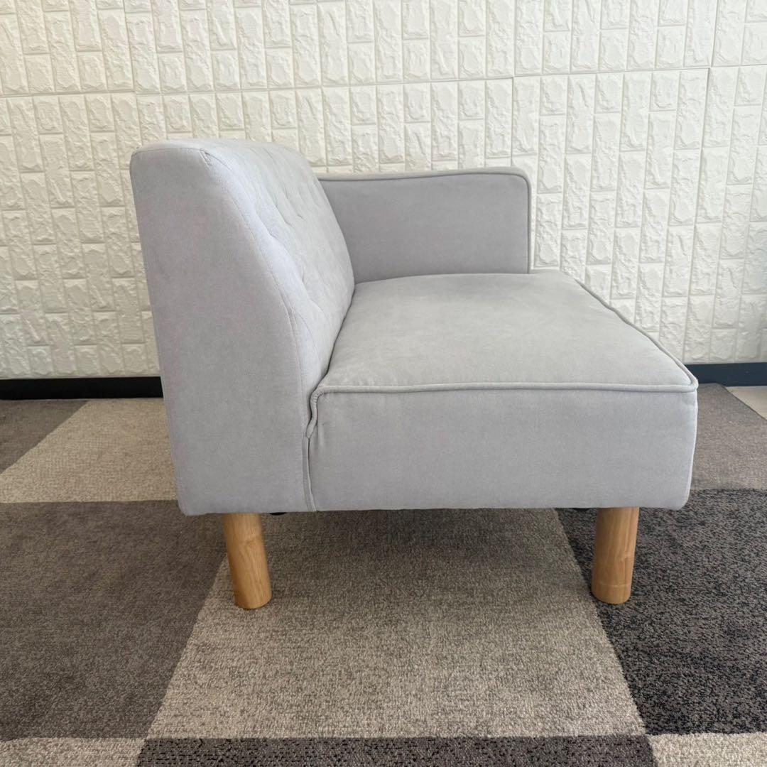 東京23区配送無料✨エミリア　2人掛けオットマン付きソファ　グレー　美品