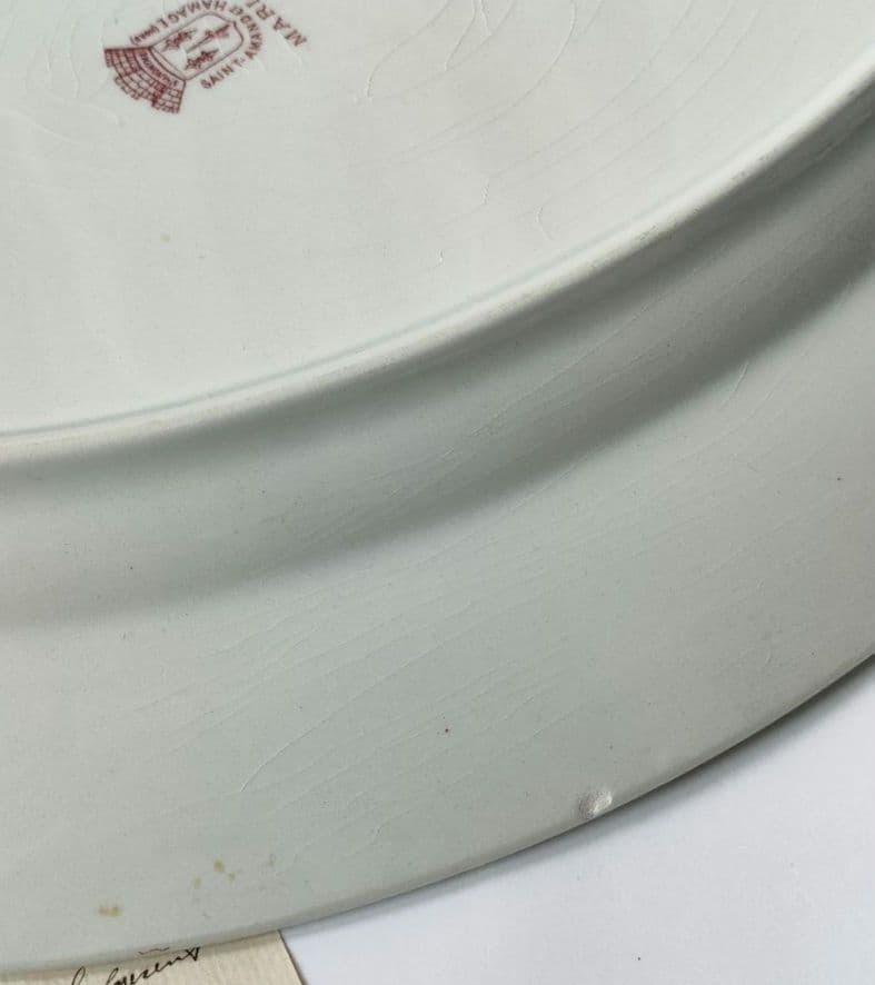 希少　美品　サンタマン　MARION 　オーバル皿　フランスアンティーク