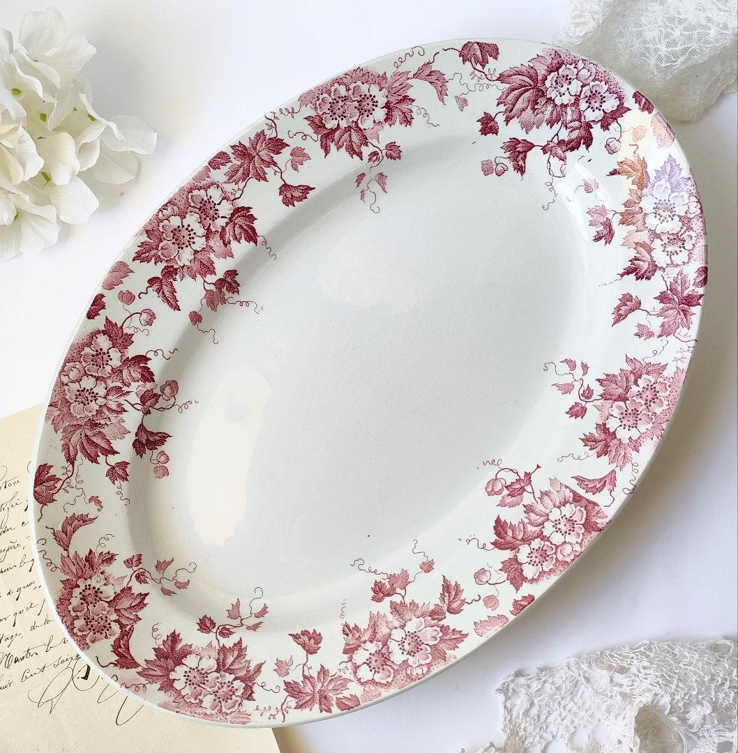 希少　美品　サンタマン　MARION 　オーバル皿　フランスアンティーク