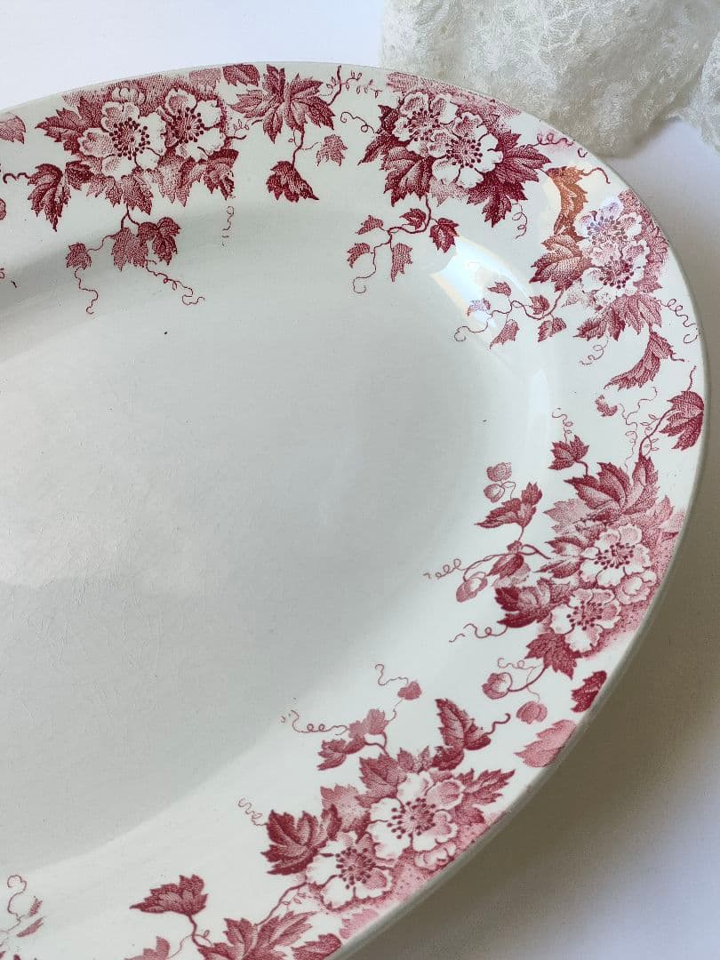 希少　美品　サンタマン　MARION 　オーバル皿　フランスアンティーク