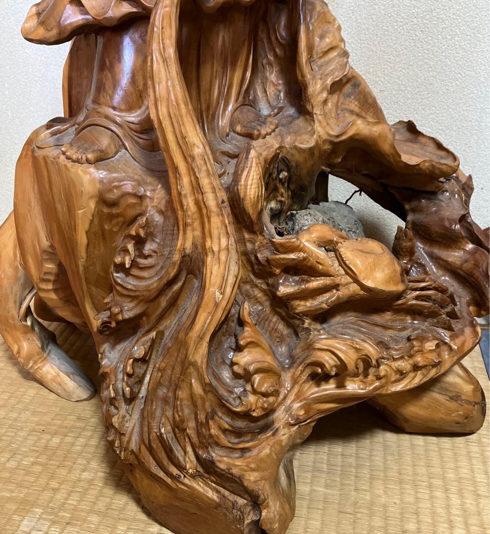 木彫　滴水観音菩薩立像