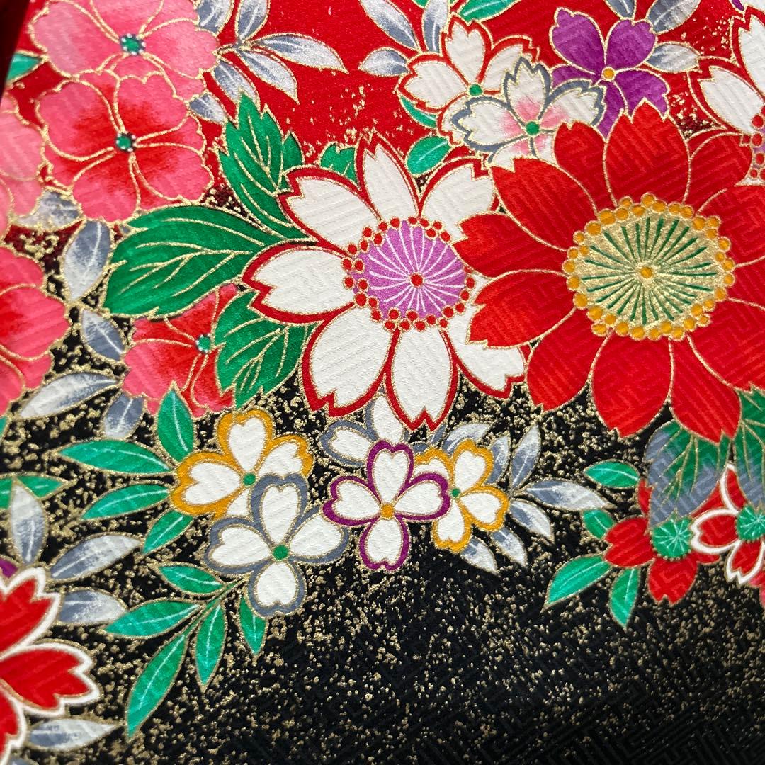 7歳　七五三　正絹着物　古典柄　帯　帯揚げ　帯締め　しごきセット