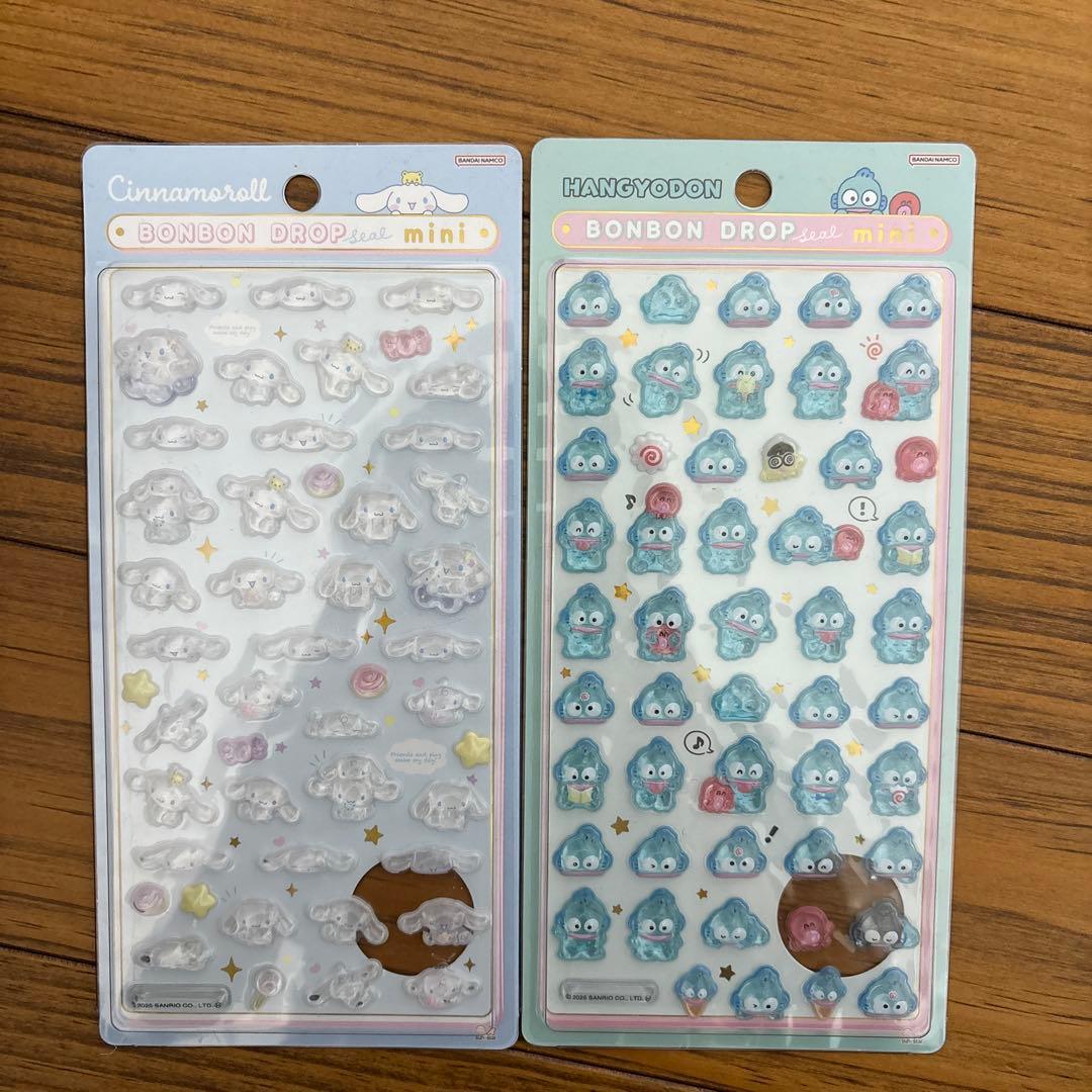 ボンボンドロップシール、コットンパフィシール 正規品サンリオ
