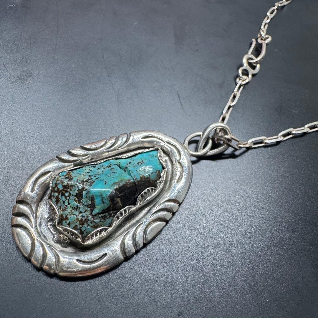 大きめ NAVAJO】ターコイズペンダントトップ - メルカリ