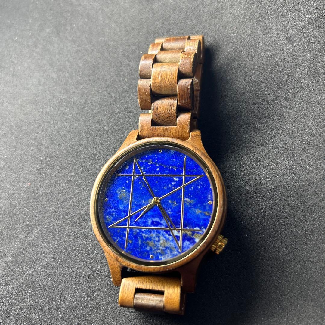 【電池交換済】 NOZ ラピスラズリ×ウォールナット