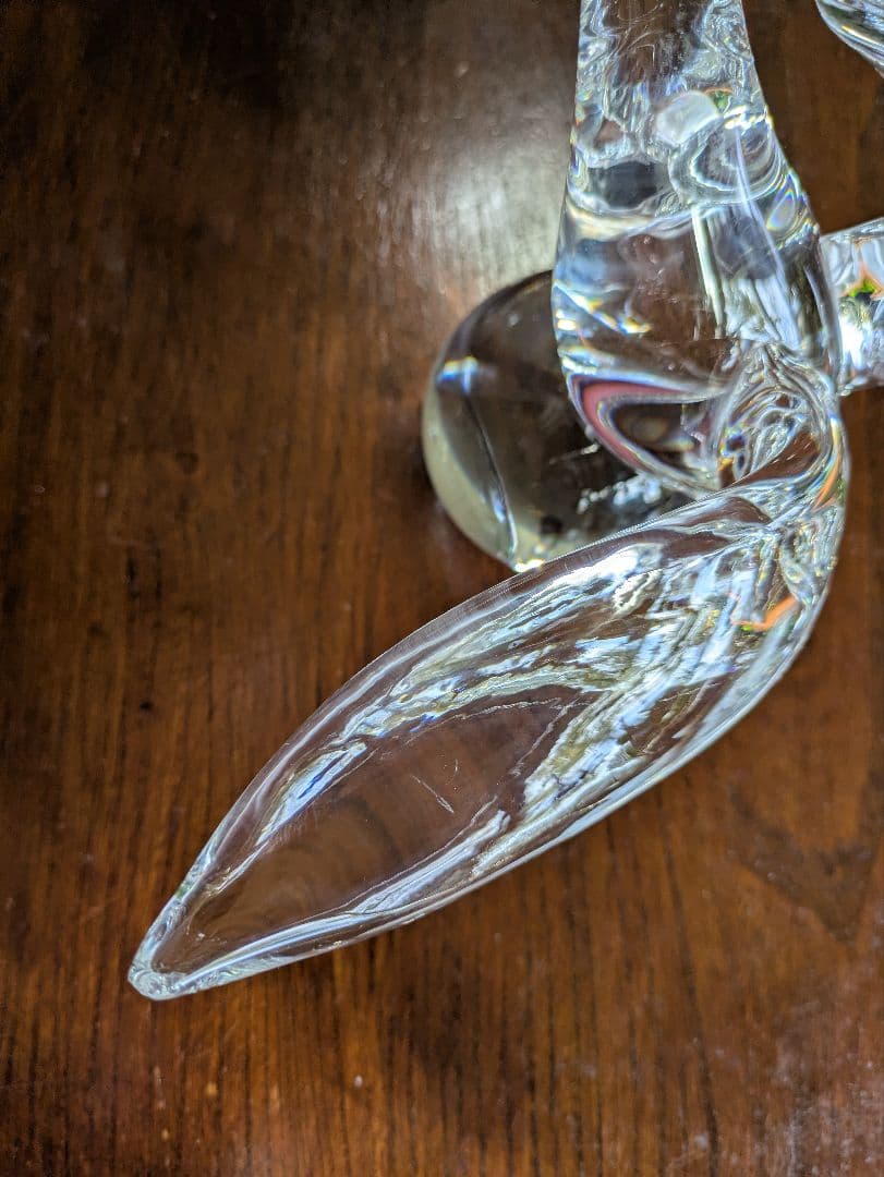 廃盤　STEUABEN 　希少クリスタル　イーグル　地球儀　No 8130