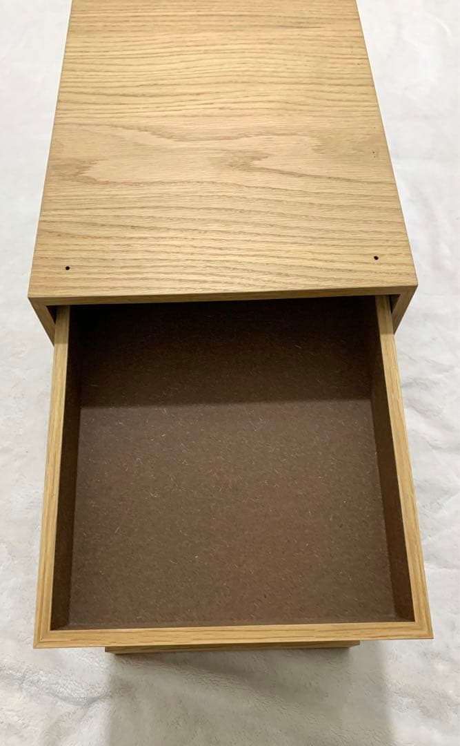 【廃盤】無印良品 木製4段引出　オーク材
