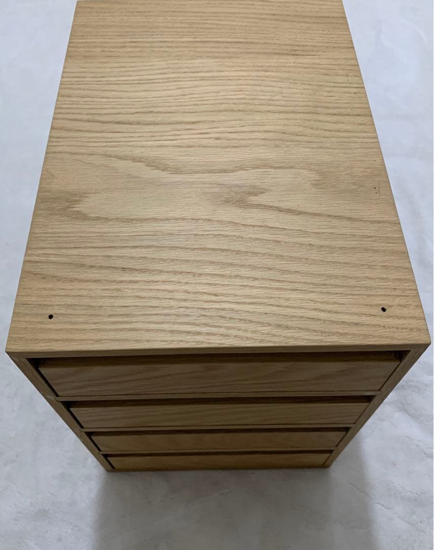 【廃盤】無印良品 木製4段引出　オーク材