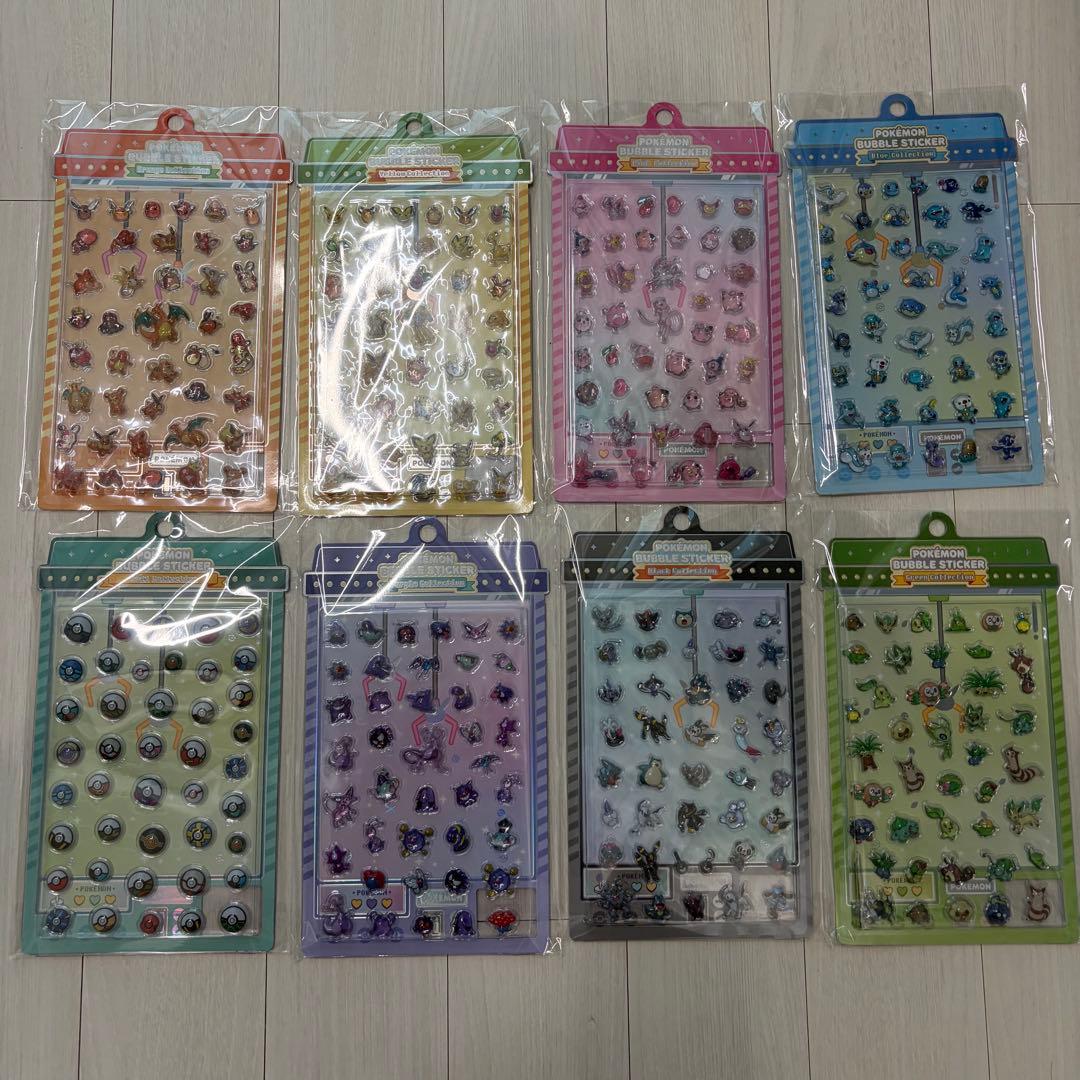 韓国限定】ポケモン バブルステッカー 8種コンプリートセット② - メルカリ