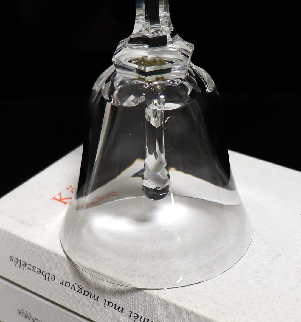 バカラ 珍品 箱付属超美品 16.5cm クリア ハンドベル 置物 ディナーベル