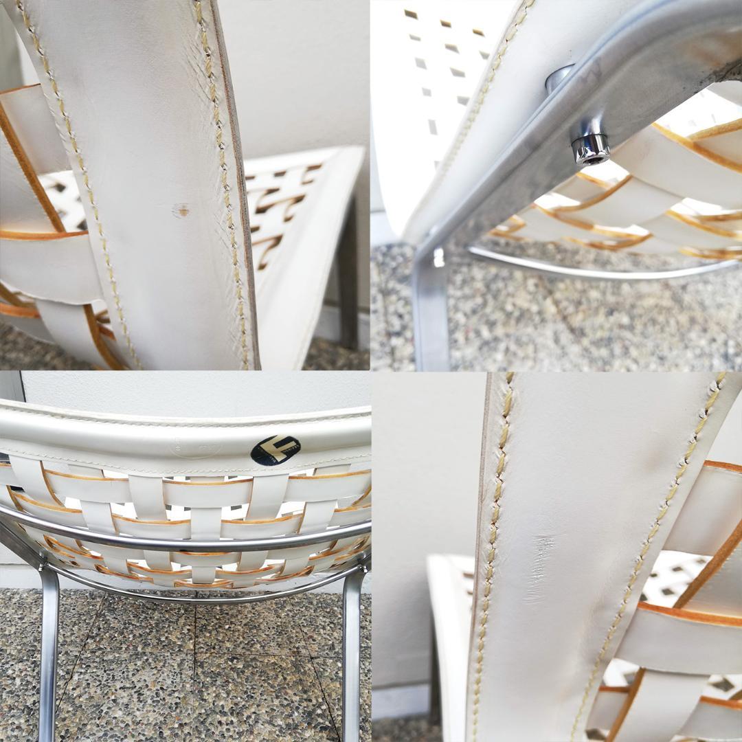 希少 Fasem ファセム社製 ネットイージーチェア 本革 北欧モダン