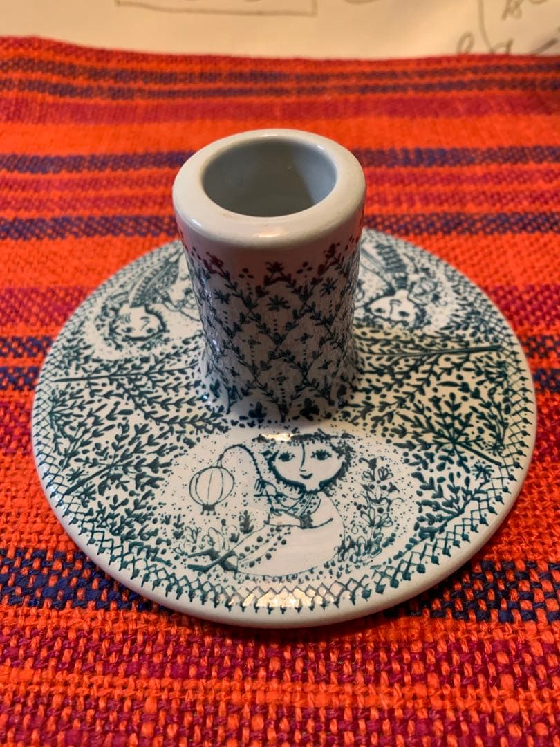 ビヨンヴィンブラッド レアな緑色のビンテージのキャンドル立て！美品