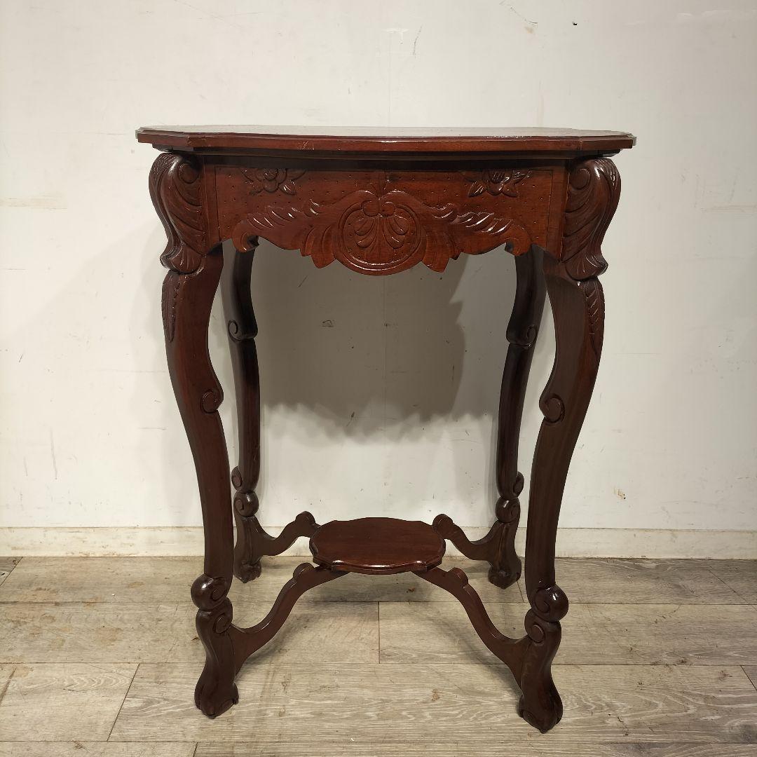 M♦クロウ＆ボール　アンティーク　チーク　無垢コンソールテーブル