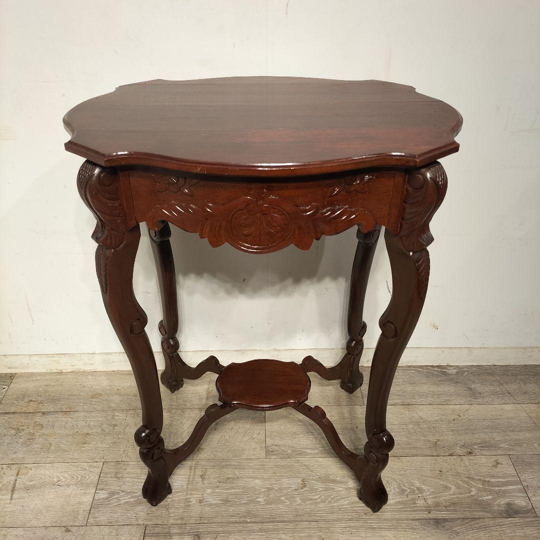 M♦クロウ＆ボール　アンティーク　チーク　無垢コンソールテーブル