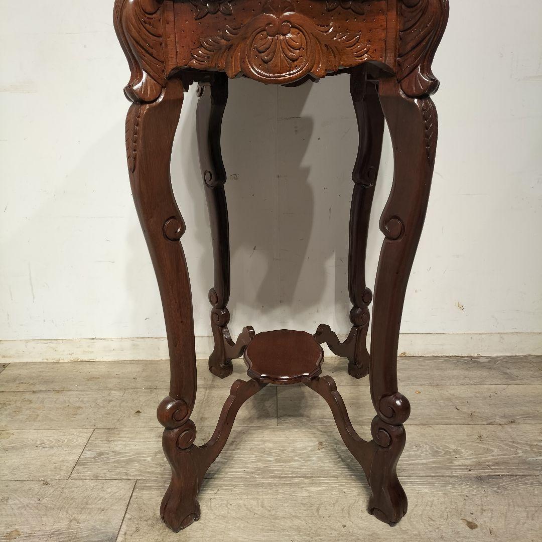 M♦クロウ＆ボール　アンティーク　チーク　無垢コンソールテーブル