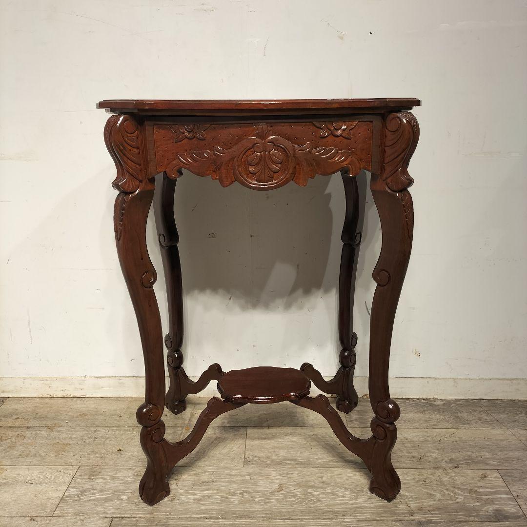 M♦クロウ＆ボール　アンティーク　チーク　無垢コンソールテーブル