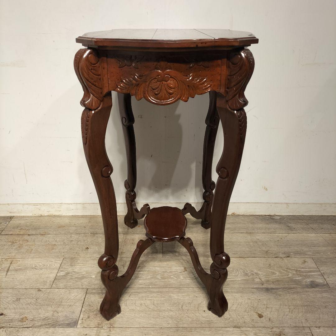 M♦クロウ＆ボール　アンティーク　チーク　無垢コンソールテーブル