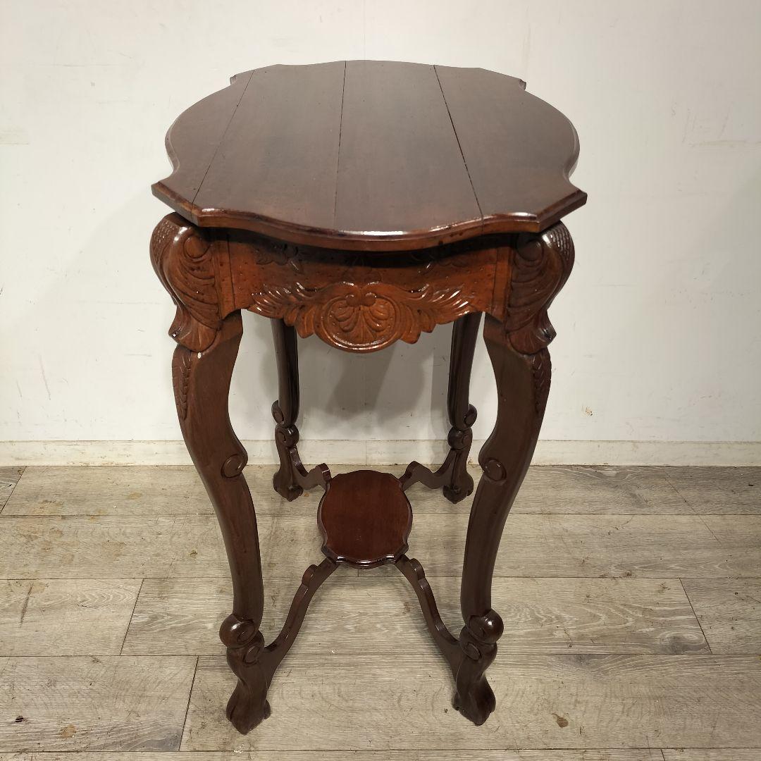 M♦クロウ＆ボール　アンティーク　チーク　無垢コンソールテーブル