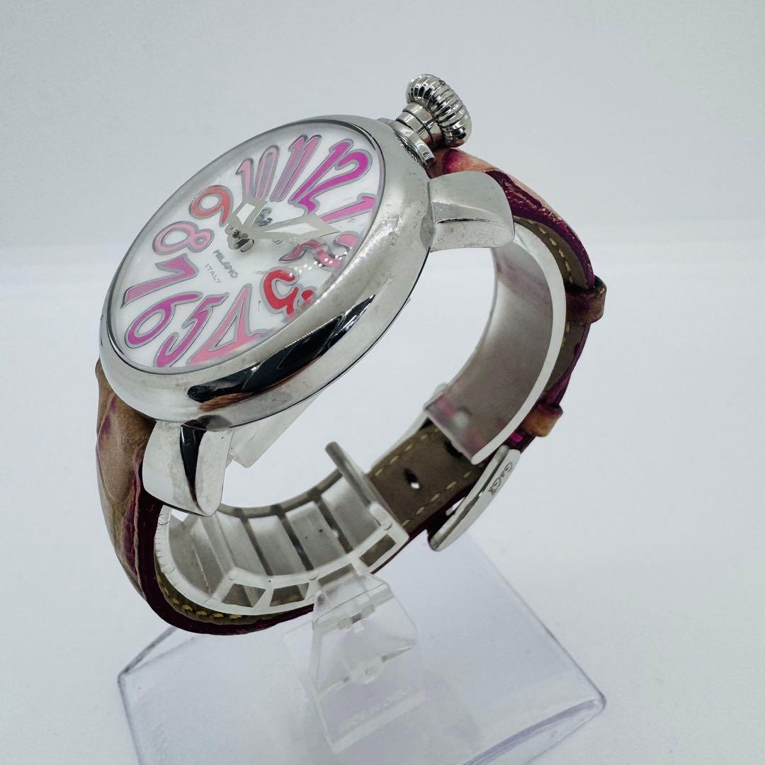 ✨GaGaMILANO✨ガガミラノ✨ホワイト文字盤✨ピンク✨腕時計✨