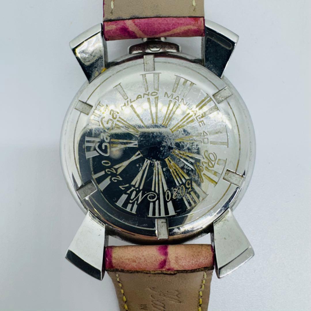 ✨GaGaMILANO✨ガガミラノ✨ホワイト文字盤✨ピンク✨腕時計✨