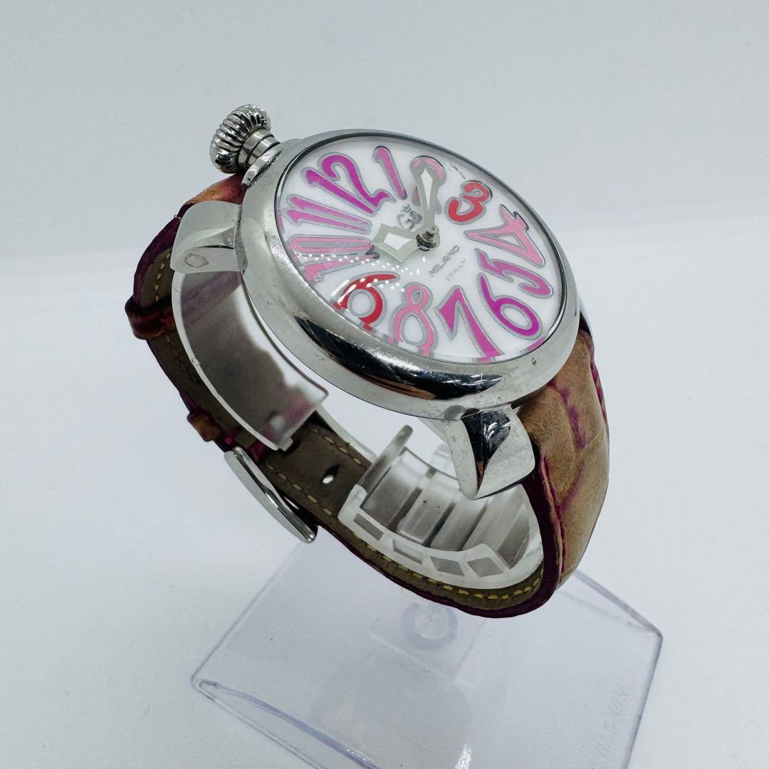 ✨GaGaMILANO✨ガガミラノ✨ホワイト文字盤✨ピンク✨腕時計✨