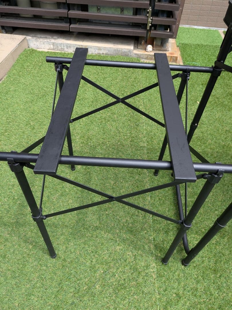 【DoD】折りたたみ式キッチンテーブル ブラック