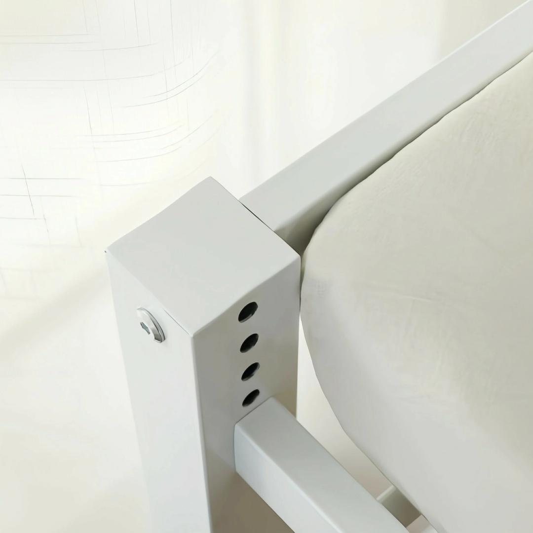 超人気！【高さ90cm】北欧風 シングルベッド 耐震 ベッド White