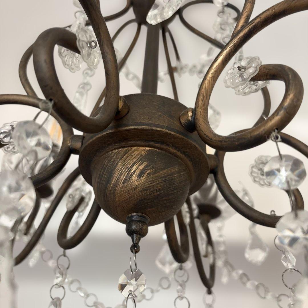 アンティーク風クリスタルシャンデリア 6灯