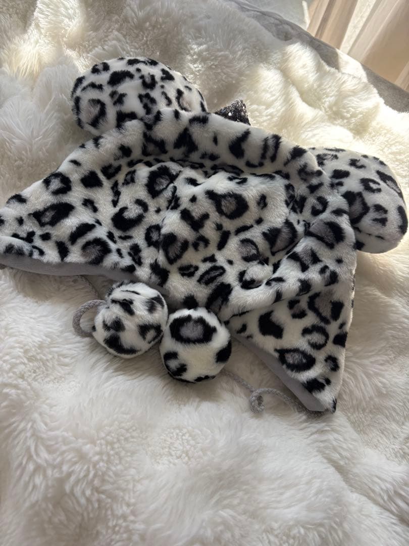 美品】ミニーちゃん 豹柄 ヒョウ柄 レオパード柄 ファンキャップ