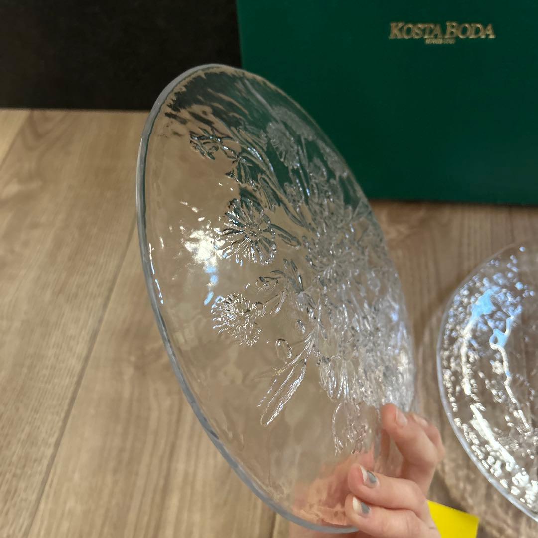 希少 KOSTA BODA コスタボダ ULLA ウラ ガラスプレート 皿 - メルカリ