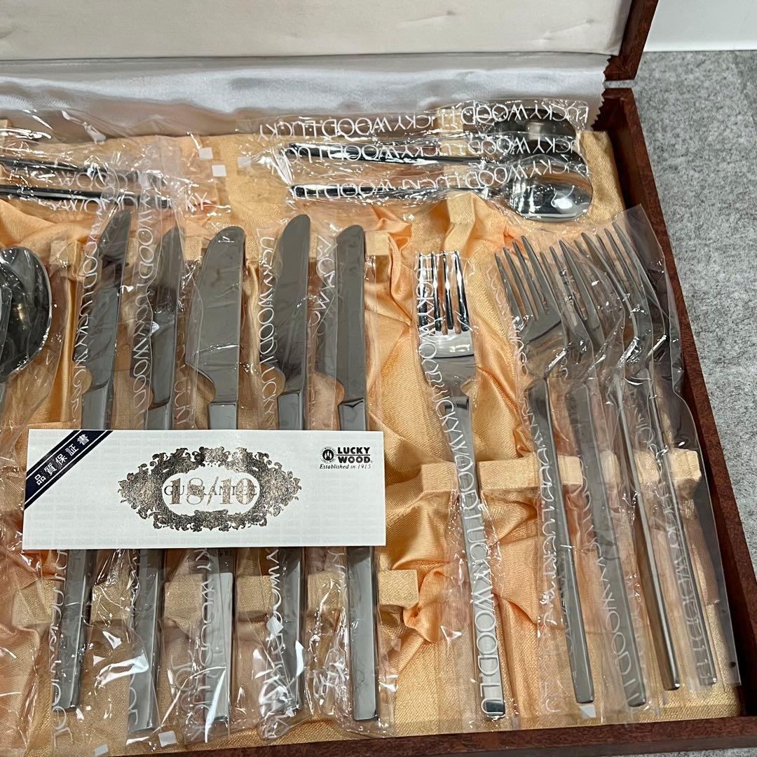新品未使用 LUCKY WOOD カトラリーセット 20点セット
