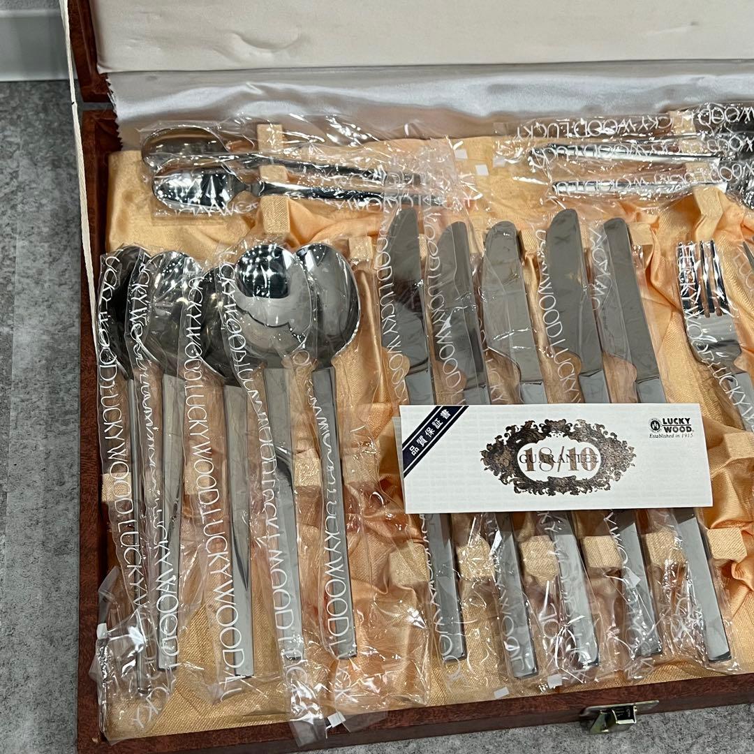 新品未使用 LUCKY WOOD カトラリーセット 20点セット