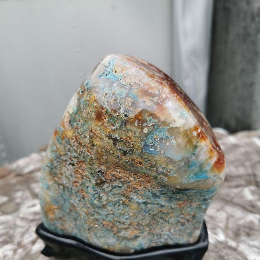 ブラジル産　アゲート　1.8キロ　瑪瑙　鑑賞石　石　置物　オブジェ　インテリア