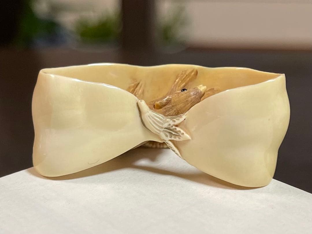 『ネズミ』 根付 　　（提げ物 /緒締め /帯留め /Netsuke）