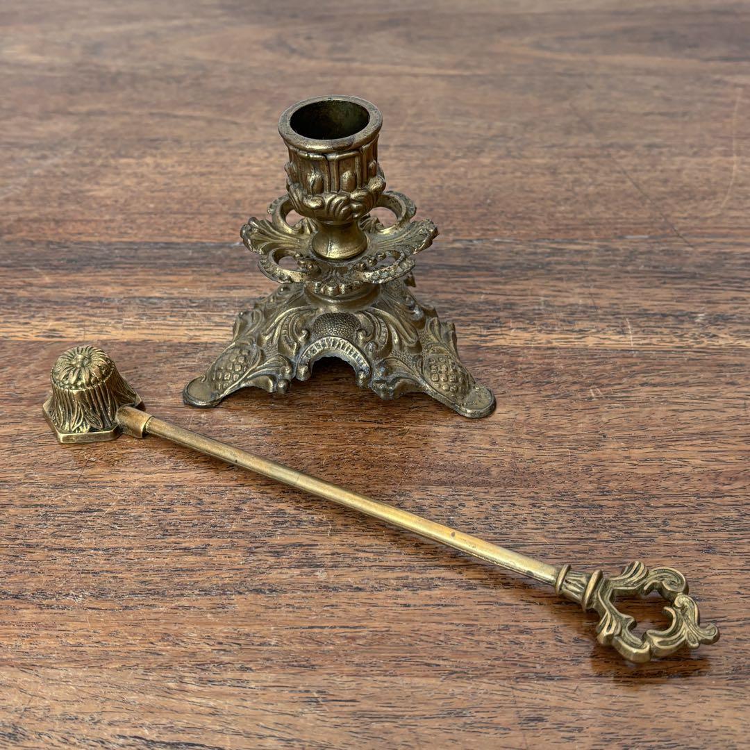 【ドイツ キャンドルスタンドとスナッファーセットT】ヴィンテージ