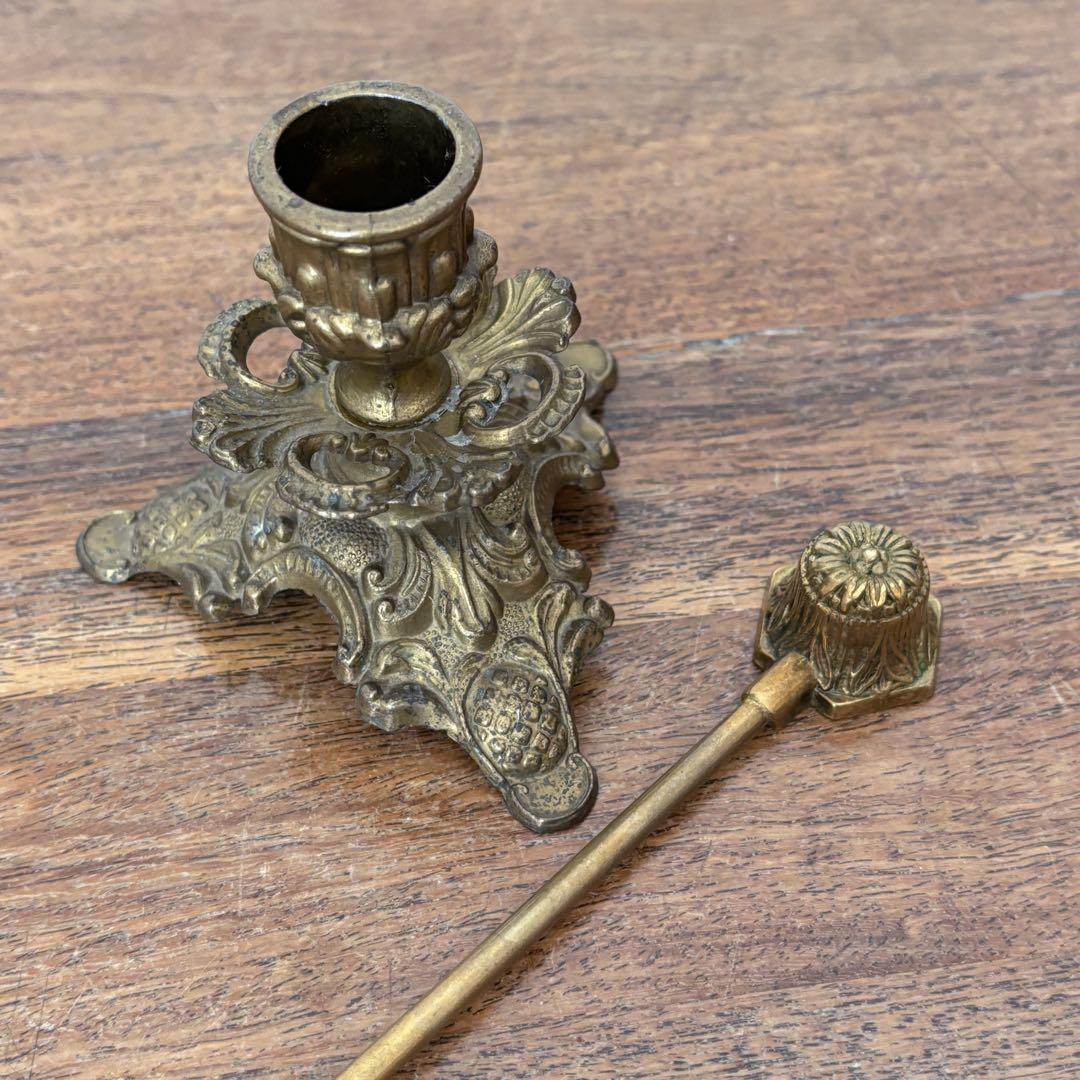 【ドイツ キャンドルスタンドとスナッファーセットT】ヴィンテージ