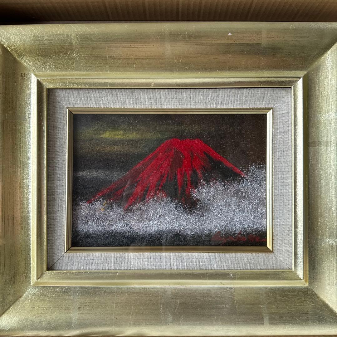 油絵SM 赤富士　新品未使用