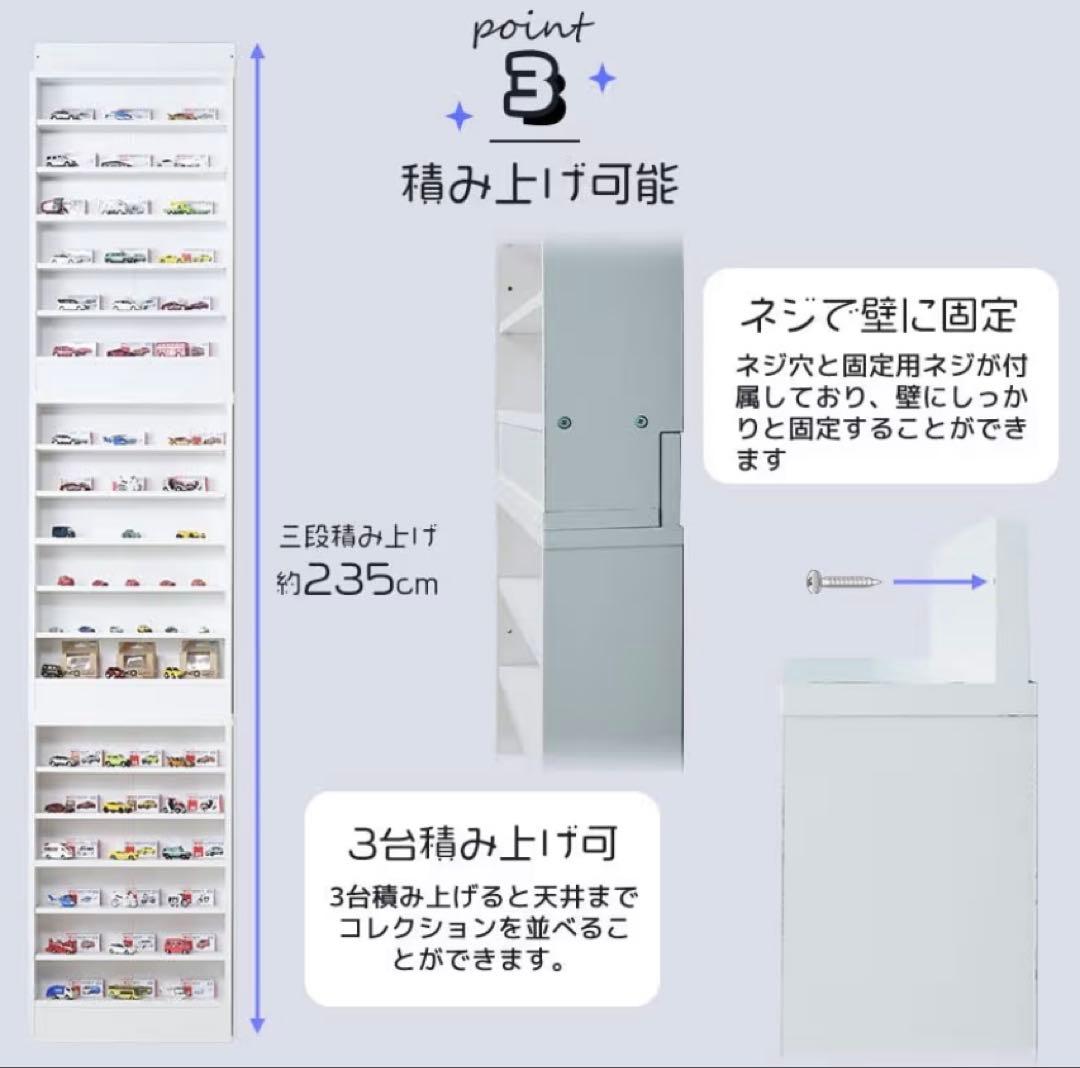 コレクションケース　トミカ　プラレール　薄型　収納棚　4個セット