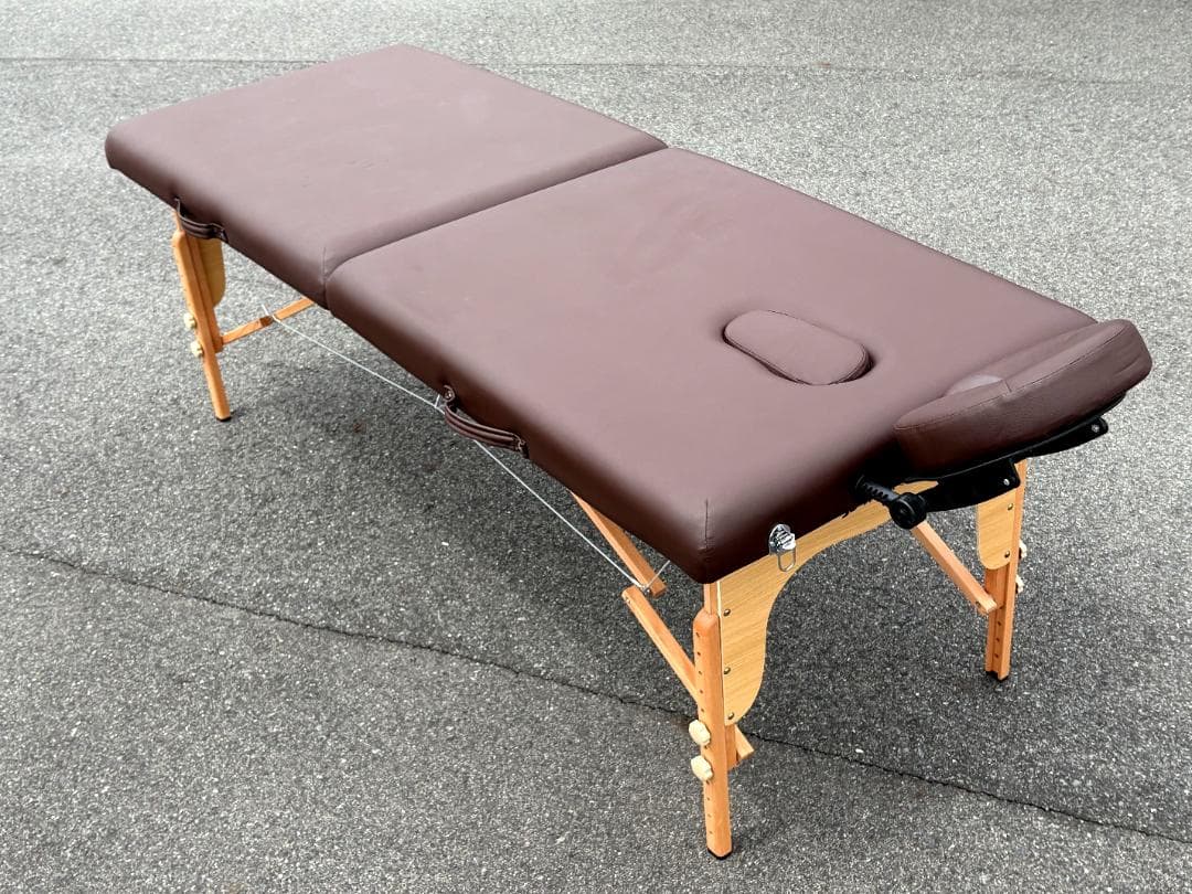 World JB エステベッド/マッサージベッド/有孔/折りたたみ/ブラウン