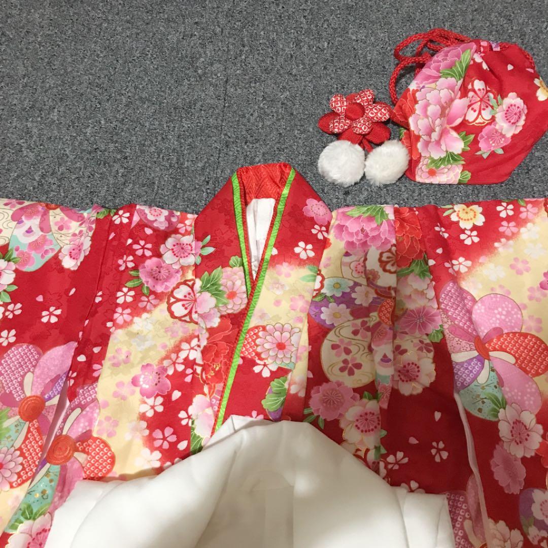 七五三 着物　3歳　簡単着付け