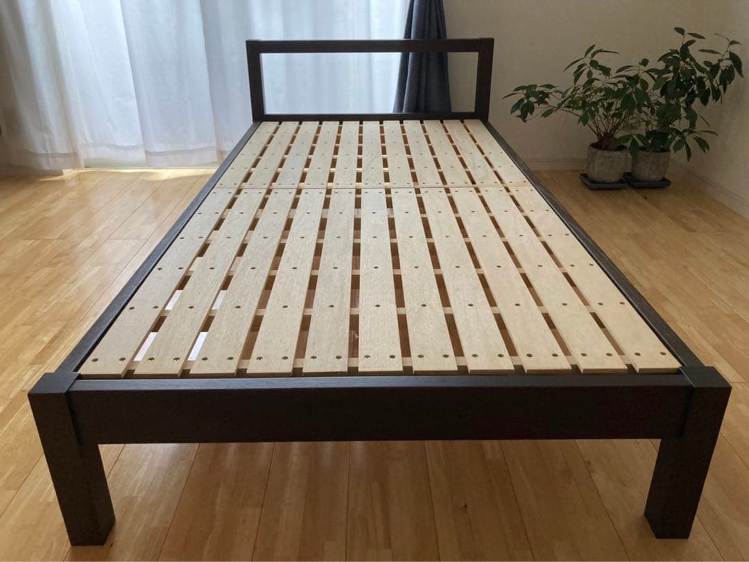 【東京都・直接引き渡し希望】無印良品　シングルベッドフレーム　ブラウン　おしゃれ