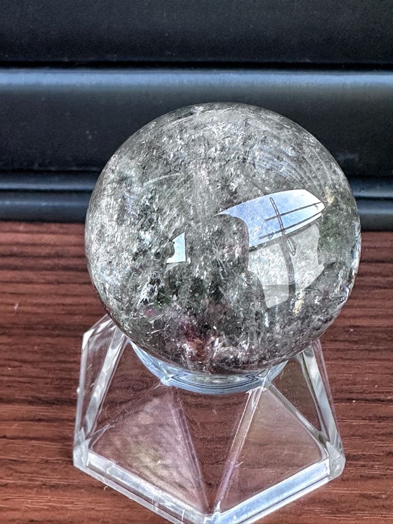 レインボー☆ガーデンクォーツ インクォーツ庭園水晶 丸玉パワーストーンA1125