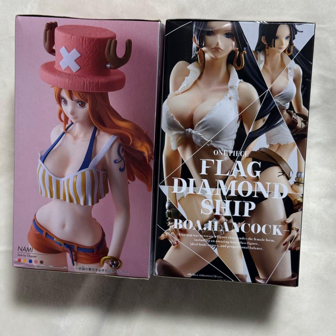 ワンピース ナミ チョッパー ボア・ハンコック フィギュア 2個セット