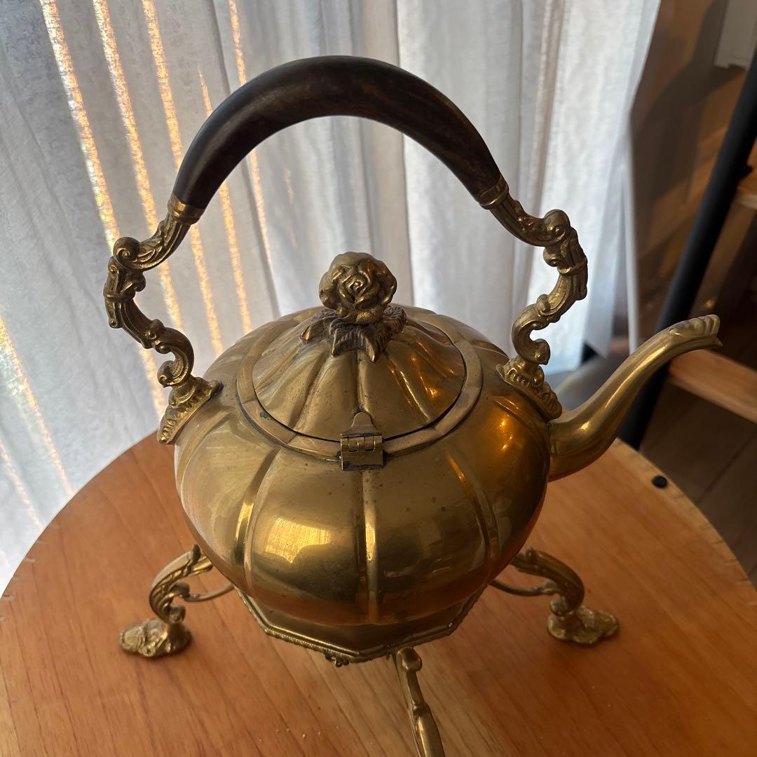 インド産　真鍮ティーポット　アンティーク