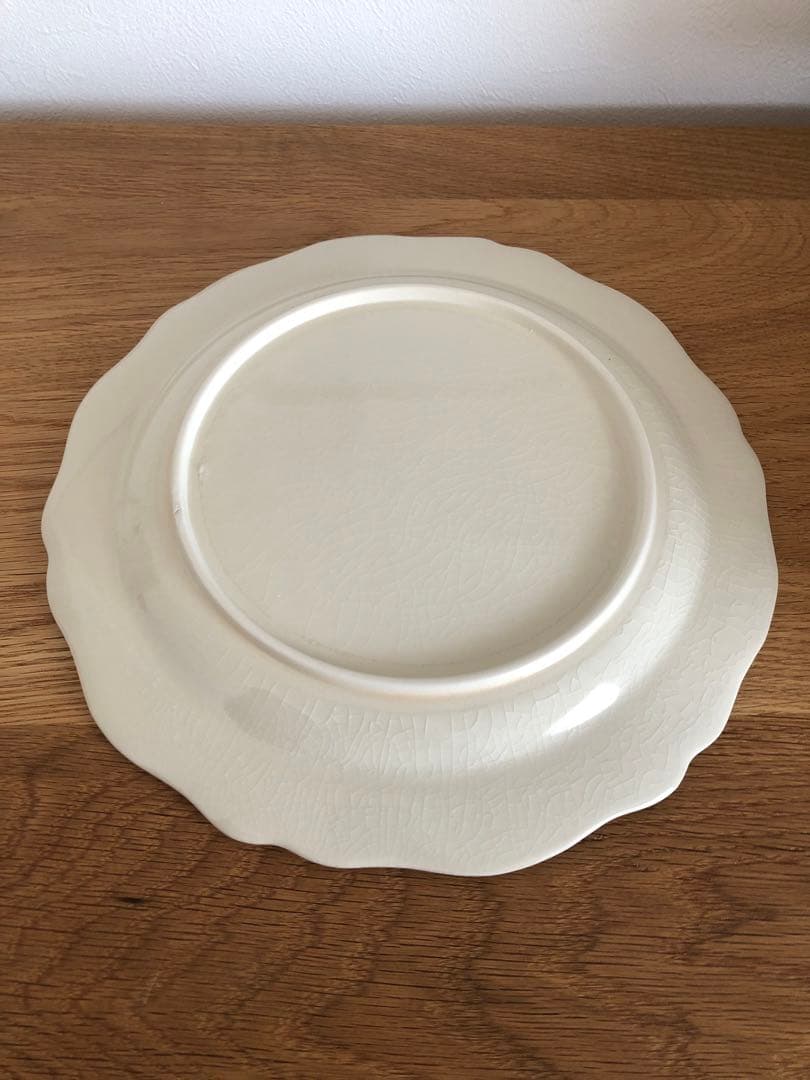 石川隆児☆貫入 フラワーリムプレート check&stripe