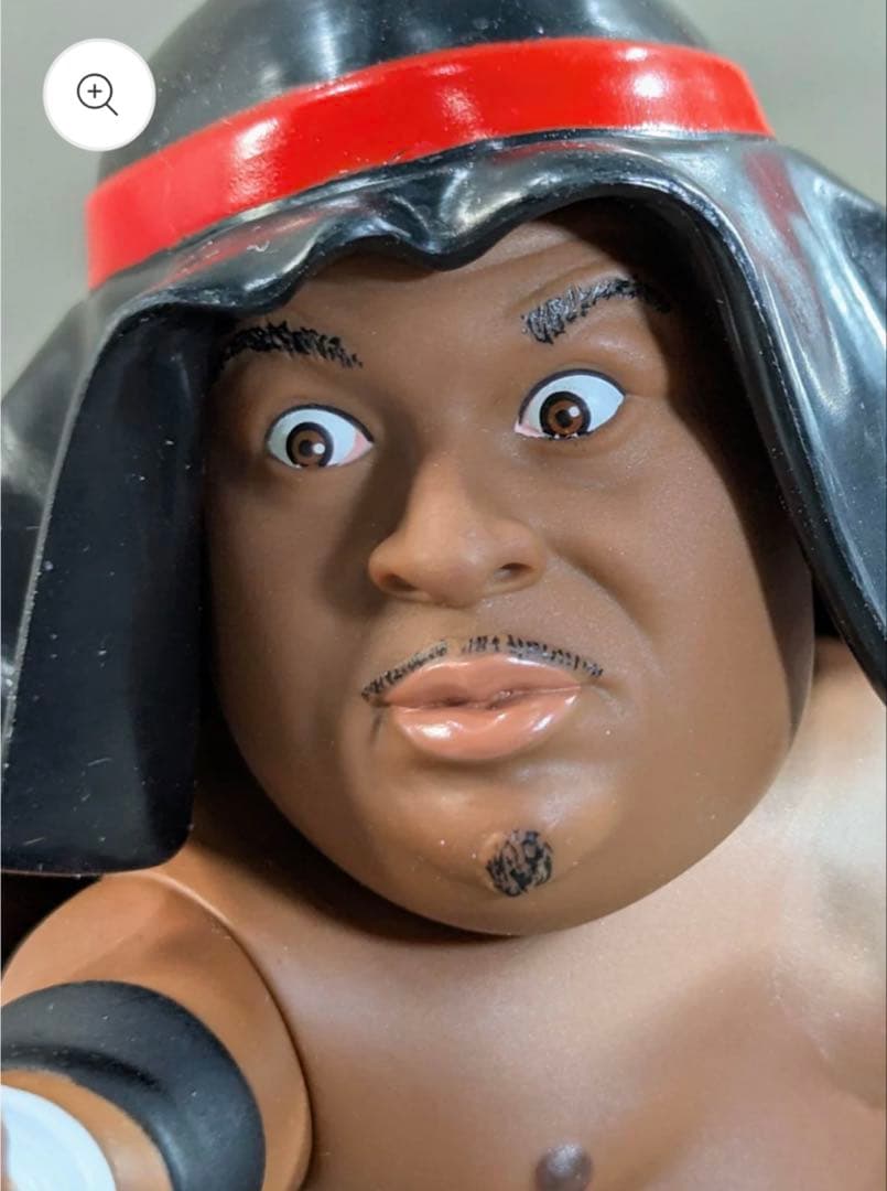 16dソフビコレクション☆アブドーラ・ザ・ブッチャー黒 ターバン着脱