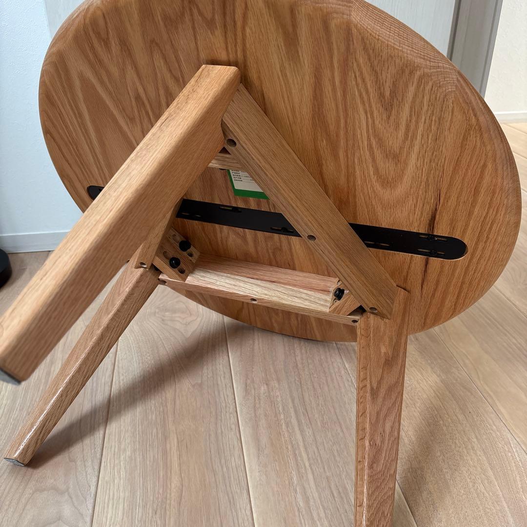 ちゃぶ台　円形木製テーブル